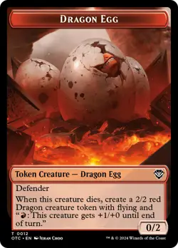 MTG Dragon Egg // Dragon Double-Sided Token [Outlaws of Thunder Junction Comman - Image 1