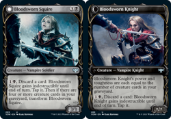 1x (289) Bloodsworn Squire // Bloodsworn Knight - SHOWCASE FANG FRAME MTG Innist - Image 1