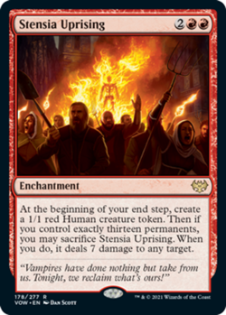 1x Stensia Uprising - Foil MTG Innistrad: Crimson Vow NM Magic Foil - Image 1