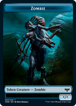 1x Zombie Token (005/021) MTG Innistrad: Crimson Vow NM Magic Regular - Image 1