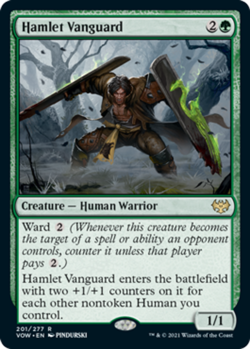1x Hamlet Vanguard MTG Innistrad: Crimson Vow NM Magic Regular - Image 1