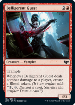 1x Belligerent Guest - Foil MTG Innistrad: Crimson Vow NM Magic Foil - Image 1