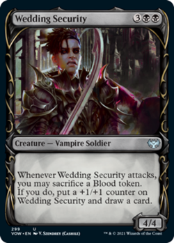 1x (299) Wedding Security - SHOWCASE FANG FRAME MTG Innistrad: Crimson Vow NM Ma - Image 1