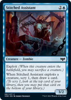 1x Stitched Assistant - Foil MTG Innistrad: Crimson Vow NM Magic Foil - Image 1