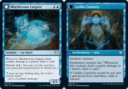 1x Mischievous Catgeist // Catlike Curiosity MTG Innistrad: Crimson Vow NM Magic - Image 1