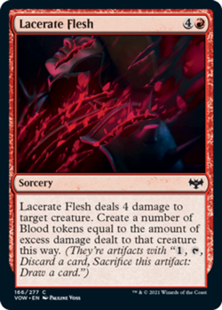 1x Lacerate Flesh - Foil MTG Innistrad: Crimson Vow NM Magic Foil - Image 1