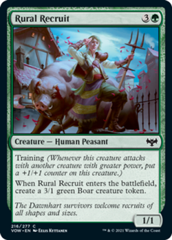 1x Rural Recruit - Foil MTG Innistrad: Crimson Vow NM Magic Foil - Image 1