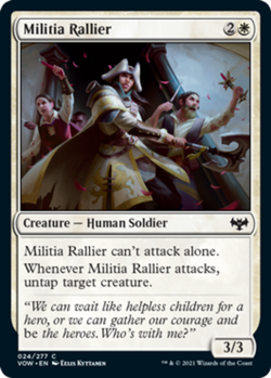 1x Militia Rallier - Foil MTG Innistrad: Crimson Vow NM Magic Foil - Image 1