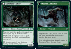 1x Oakshade Stalker // Moonlit Ambusher - Foil MTG Innistrad: Crimson Vow NM Mag - Image 1