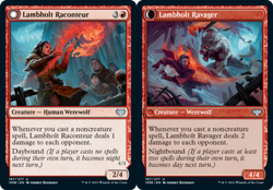 1x Lambholt Raconteur // Lambholt Ravager - Foil MTG Innistrad: Crimson Vow NM M - Image 1