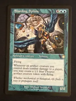 1x Sharding Sphinx (94) Retro Framed The Brothers' War Commander LP MTG Magic - Image 1