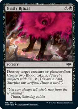 1x Grisly Ritual - Foil MTG Innistrad: Crimson Vow NM Magic Foil - Image 1
