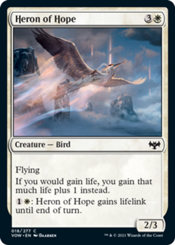 1x Heron of Hope - Foil MTG Innistrad: Crimson Vow NM Magic Foil - Image 1