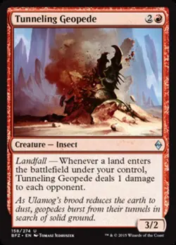 Tunneling Geopede Light Play, English Magic the Gathering MTG Battle for Zendika - Image 1