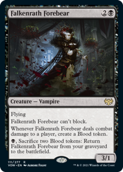1x Falkenrath Forebear - Foil MTG Innistrad: Crimson Vow NM Magic Foil - Image 1