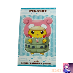 Pikachu Poncho Wearing Slowbro Pokemon Card Vintage Nintendo Bandai Japan 2015 - Image 1