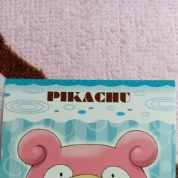 Pikachu Poncho Wearing Slowbro Pokemon Card Vintage Nintendo Bandai Japan 2015 - Image 4