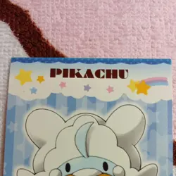 Pikachu Poncho Wearing Altaria Pokemon Card Vintage Nintendo Bandai Japan 2015 - Image 4