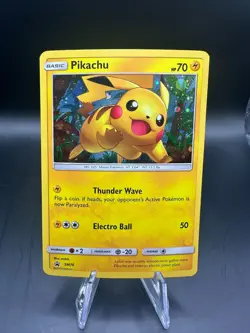 TCG POKEMON PIKACHU HOLO SM76 BLACK STAR PROMO - Image 1
