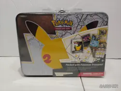 NEW SEALED Pokemon 25th Anniversary Celebrations Treasure Chest Lunchbox Tin - Image 1