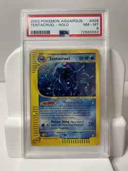 PSA 8 Pokemon Tentacruel H26/H32 Aquapolis Holo Rare - Image 1