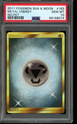 PSA 10 GEM MINT Pokemon Metal Energy Sun & Moon Secret Energy 163/149 - Image 1