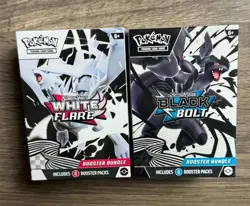 Pokemon Black Bolt and White Flare Booster Bundle Lot of 2 Sealed New - Image 1