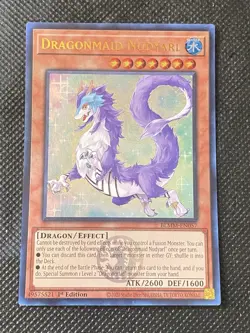 YuGiOh! - Dragonmaid Nudyarl BLMM-EN057 Ultra Rare 1st Edition Near Mint - Image 1