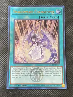 YuGiOh! - Dragonmaid Changeover BLMM-EN067 Ultra Rare 1st Edition Near Mint - Image 1