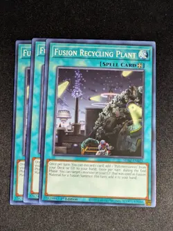 Yugioh - 3x Fusion Recycling Plant SDAZ-EN025 1st Edition Common NM - Image 1