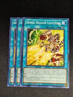 Yugioh - 3x Armed Dragon Lightning MP22-EN031 1st Edition Common NM - Image 1