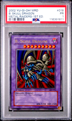 PSA 1 1ST EDITION B. Black Skull Dragon MRD-018 Metal Raiders Ultra Rare YUGIOH - Image 1