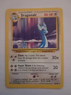 Dragonair 18/102 Rare Base Set Pokemon Card WOTC LP - Image 1