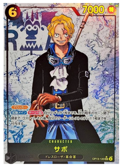 ONE PIECE TCG CARD GAME JAPANESE AUTHENTIC Sabo Parallel SEC OP13-120 - Image 1