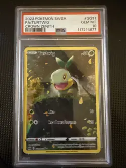 PSA 10 | Turtwig GG31/GG70 | 2023 Crown Zenith: Galarian Gallery | Pokemon Card - Image 1