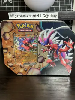 Pokemon Trading Card Game Koraidon EX Tin Set New Factory Sealed - Image 1