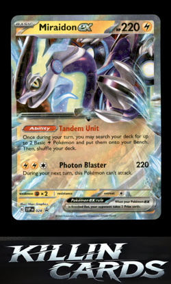 Miraidon ex - 028 028 Pokemon Promo SV: Scarlet & Violet Promo Cards Card NM - Image 1