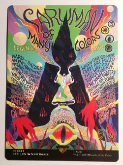 Saruman of Many Colors Mtg Card NM Poster Version: Lord of the Rings - Image 1