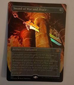 Sword of War and Peace Borderless Foil NM Double Masters Magic the Gathering MTG - Image 1