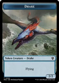 MTG Drake // Koma's Coil Double-Sided Token [Murders at Karlov Manor Commander - Image 1