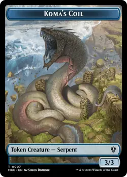 MTG Drake // Koma's Coil Double-Sided Token [Murders at Karlov Manor Commander - Image 2
