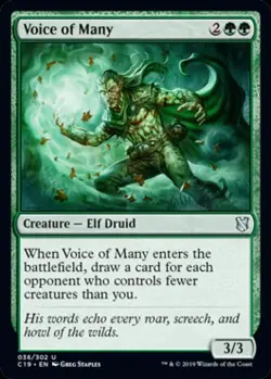 Voice of Many - Light Play MTG Commander 2019 - Image 1
