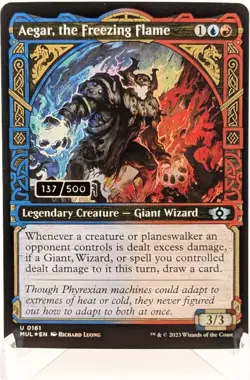 Mtg - Aegar, the Freezing Flame - Serialized Foil 137 - NM - Image 1