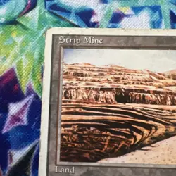 Magic The Gathering MTG STRIP MINE Fourth Edition HP Heavily Played - Image 3