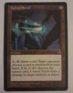 Cursed Scroll MP MTG Magic the Gathering Tempest - Image 1