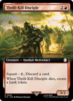 MTG Thrill-Kill Disciple (Extended Art) [Fallout] Near Mint Magic - Image 1