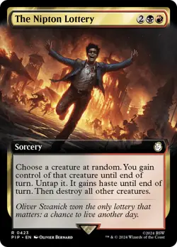 MTG The Nipton Lottery (Extended Art) [Fallout] Near Mint Magic - Image 1