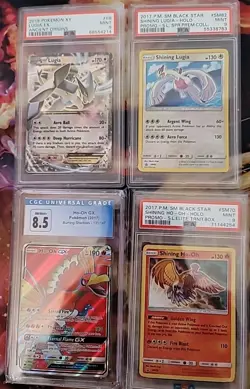 Pokemon graded cards lot Shining Lugia & Ho-Oh psa 9 ( 4 graded cards total) - Image 1