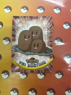 #51 Dugtrio Pokemon Topps Tv Animation Edition NM - Image 1