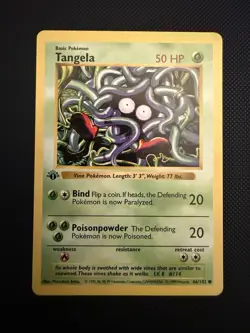 Pokemon Cards: Base Set 1st Edition Common: Tangela 66/102 - Image 1